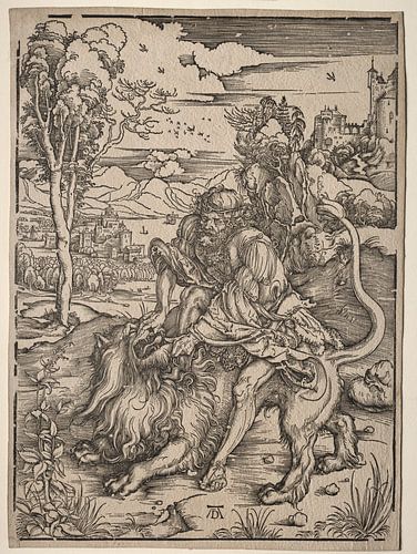 Samson and the lion, Albrecht Dürer