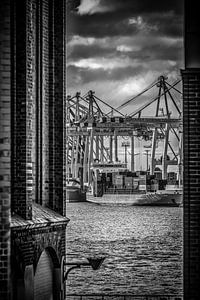 Fotografie Hamburg - Architektur - Blick auf den Containerterminal Toller Ort in Hamburg von Ingo Boelter