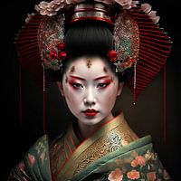 Portret van een geisha