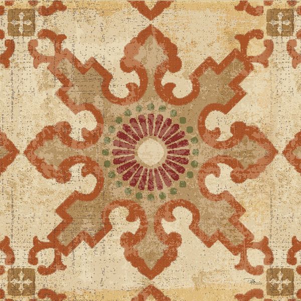 Marokkaanse patchwork Red Tile III, Pela Studio van Wild Apple