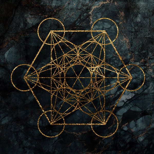 Golden geometry by beangrphx Illustration and paintings