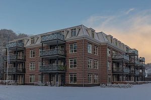 Hiver, neige dans le Wilgenhof de Beetsterzwaag Opsterland Friesland