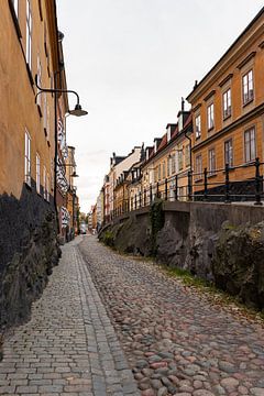 Rue colorée à Stockholm, Suède sur Kelsey van den Bosch
