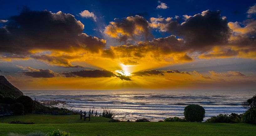 Sonnenuntergang in Neuseeland von Cock van Roon