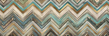 Türkisfarbenes Chevron-Design von Whale & Sons