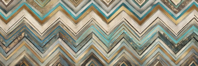 Turquoise Chevron Design by Whale & Sons