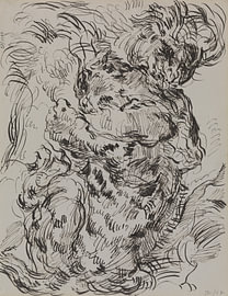 James Ensor, Gevecht tussen leeuw en tijger, 1886 van Atelier Liesjes