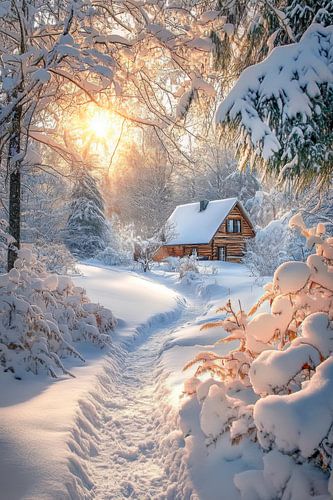 Winterwald Idylle