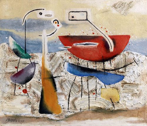 Metafysisch landschap, WILLI BAUMEISTER, 1948