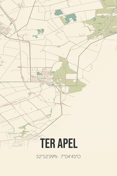 Vintage map of Ter Apel (Groningen) by Prints of Place