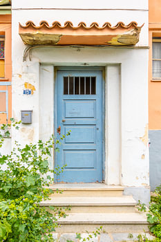 Die blaue Tür von Athen