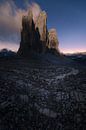 The impressive Tre Cimes di Lavaredo also called Drei Zinnen during full moon. by Jos Pannekoek thumbnail