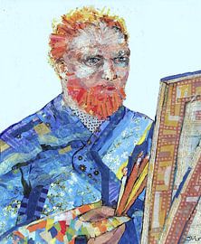 Selbstbildnis von Vincent van Gogh ( Collage ) von Ineke de Rijk