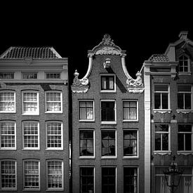 Façades d'Amsterdam (noir et blanc) sur Rob Blok