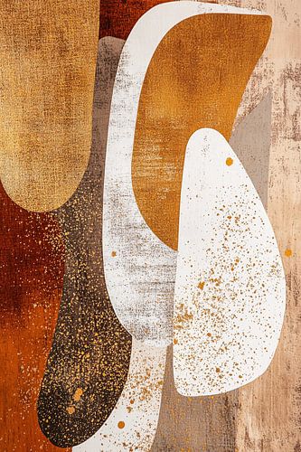 Aardetinten en abstracte vormen