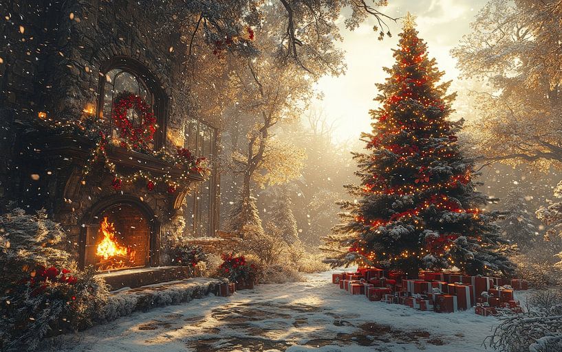 Gezellige kerst woonkamer van Lufy