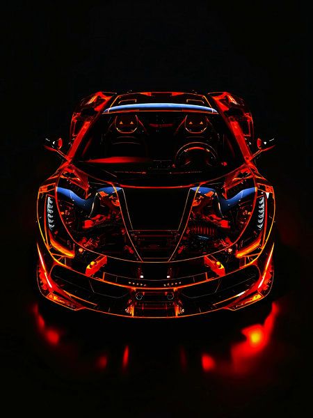 Transluzenz Glühender Neon-Supersportwagen von A.D. Digital ART