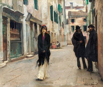 Street in Venice (1882) by John Singer Sargent. van Studio POPPY