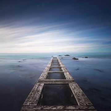 Blauwe ochtend op de oude pier van Stefano Orazzini