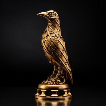 Figurine d'oiseau en or sur The Xclusive Art