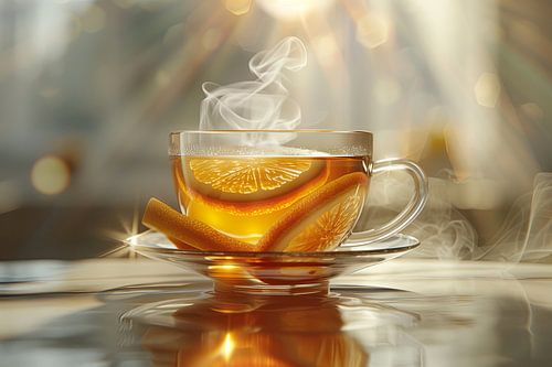 Tasse Tee mit Zitrone