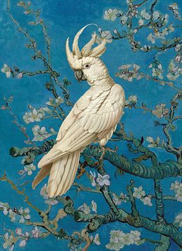 Cockatoo in Van Gogh's Almond Blossom van Marja van den Hurk