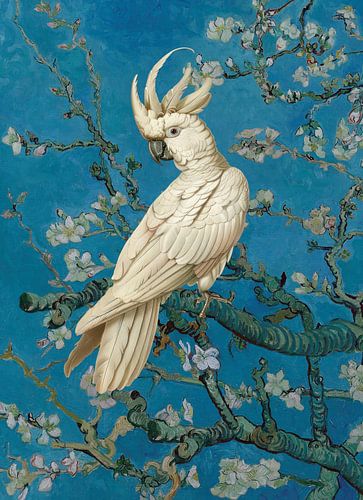 Cockatoo in Van Gogh's Almond Blossom