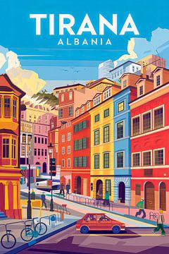 Tirana, Albania. by Poster Art Shop