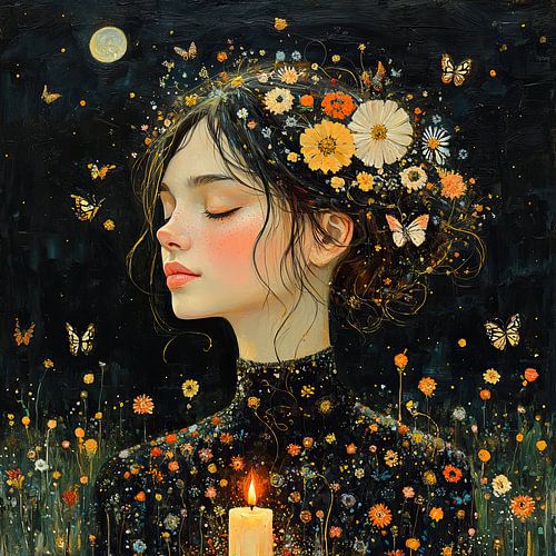 Blumen Schmetterlinge Nacht
