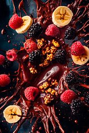 Fruchtige Schokoladensplash-Kreation von Poster Art Shop