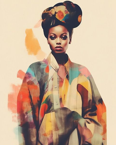 Portrait &quot;Fashion collage&quot; by Carla Van Iersel