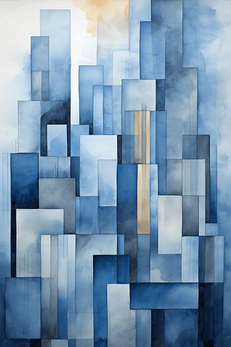 Abstract Blue Rectangles