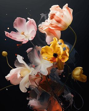Kleurrijke bloemexplosie met tulpen van Carla Van Iersel