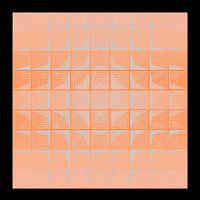 Verner Panton inspirierte Pfirsichfarbene Abstraktion