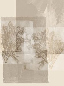 Elegante, rustikale, neutrale Wanddekoration mit botanischen Motiven II