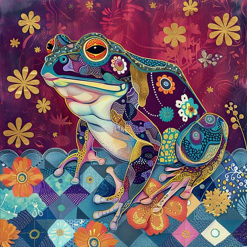 Painting Frog Colourful