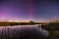 Northern lights near Ter Idzard in Friesland
