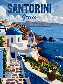 Santorini Blue Domes by HUGO