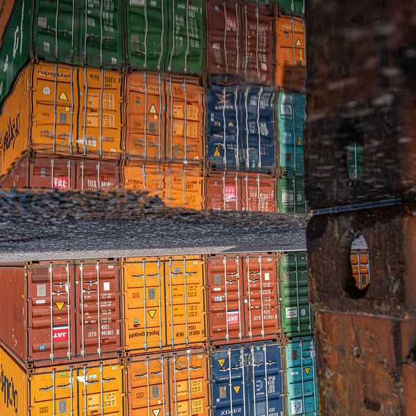 Containers in the harbour by Karsten Rahn