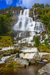 Wasserfall Tvindefossen, Norwegen