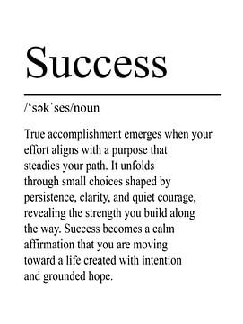 Success Definition – Weiß von WordsThatInspire