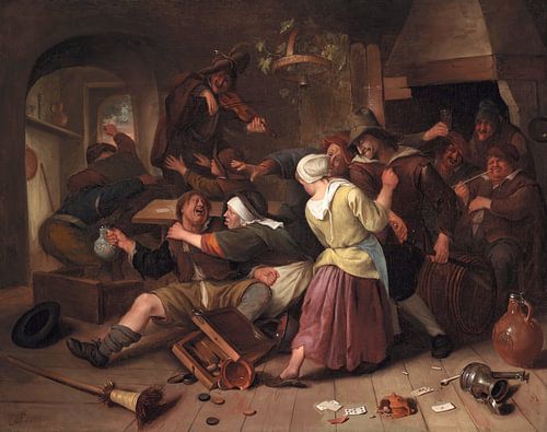 Gokkers Ruzie, Jan Steen