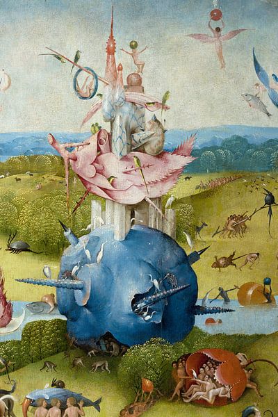 Jeroen Bosch. Tuin der Lusten - detail, 1490 van 1000 Schilderijen