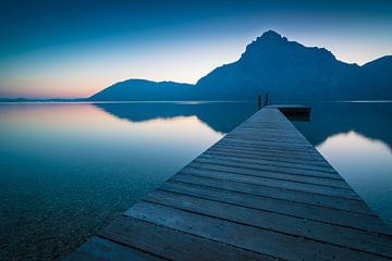 jetty at the Traunsee by Martin Wasilewski