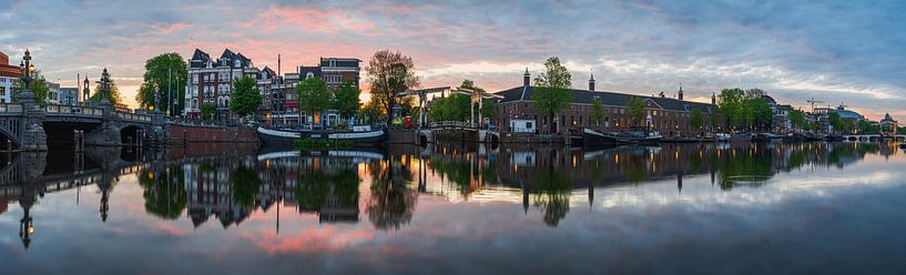 Panorama of the Amstel River in Amsterdam, 2020 by Amsterdam.Photos