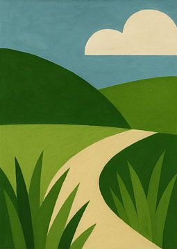 Peinture abstraite dans un parc. sur Johannes