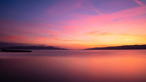 Zonsondergang aan de Dalmatische kust