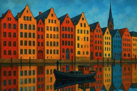 Paint shops on the canal
