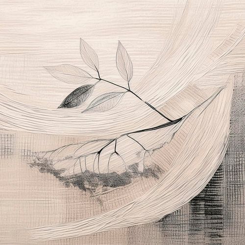 Minimalistische en Serene  Japandi Kunst.