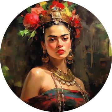 Portret van Frida met ontblote schouder van Roger VDB
